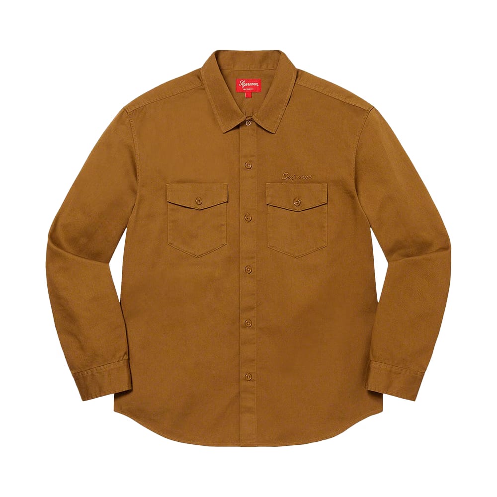 Supreme x Raymond Pettibon Work Shirt Washed Brown