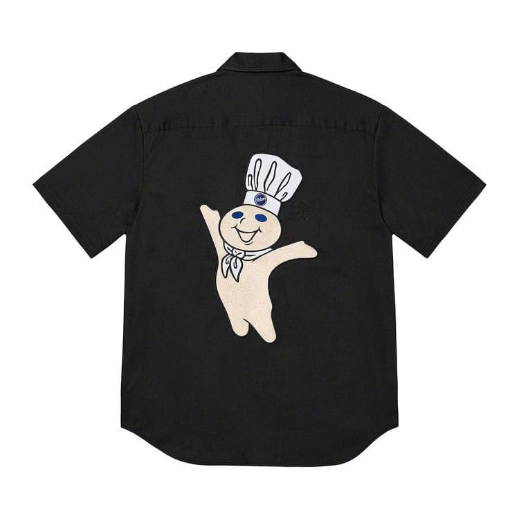 Supreme Doughboy Shorts-Sleeve Work Shirt Black