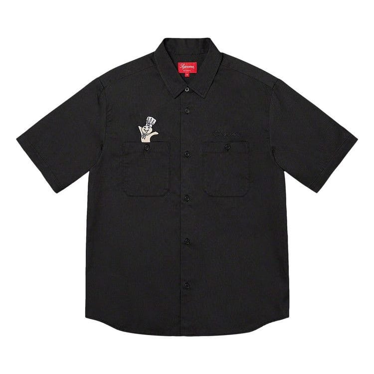 Supreme Doughboy Shorts-Sleeve Work Shirt Black