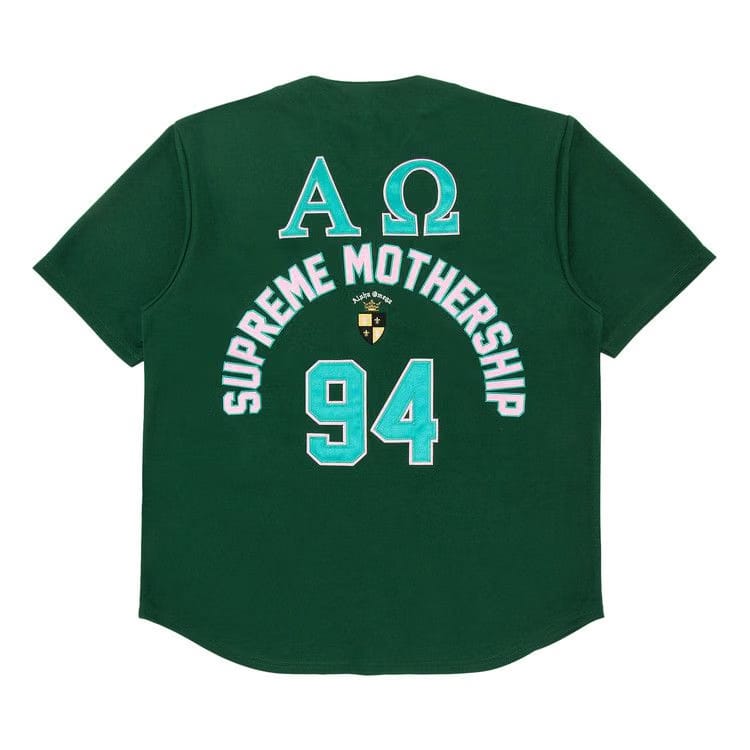 Supreme Alpha Omega Baseball Jersey Green