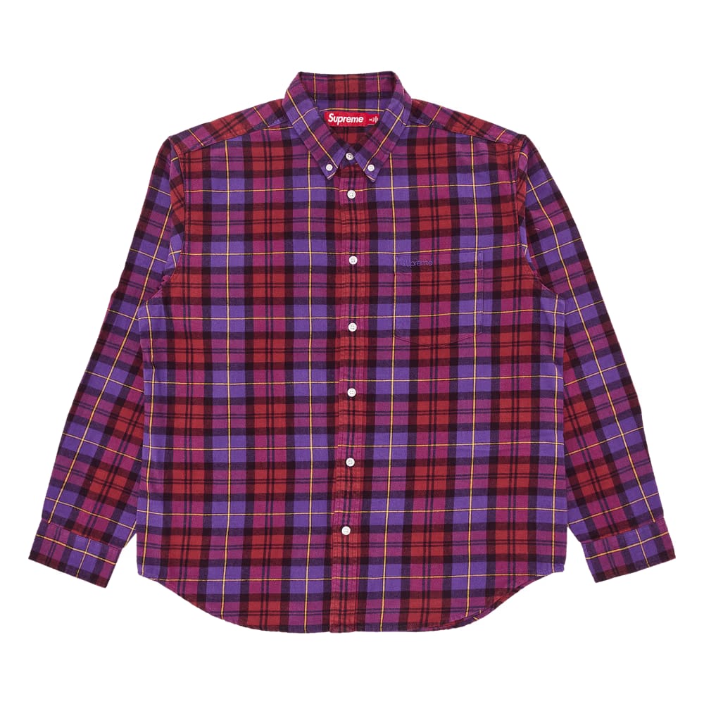 Supreme Plaid Flannel Shirt Purple