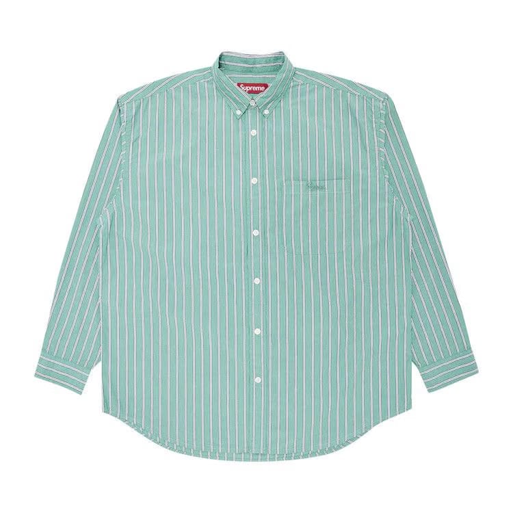 Supreme Loose Fit Stripe Shirt Green