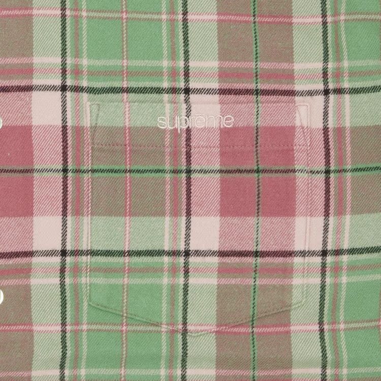 Supreme Plaid Flannel Shirt Pink