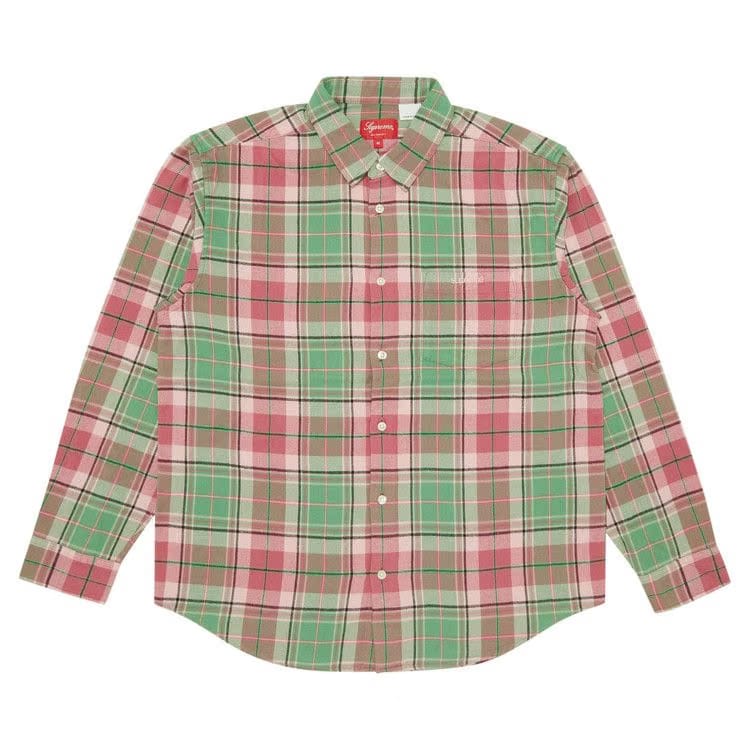 Supreme Plaid Flannel Shirt Pink