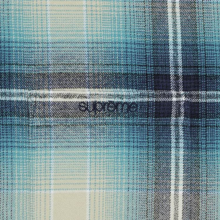 Supreme Shadow Plaid Flannel Shirt Blue Price in India | Culture