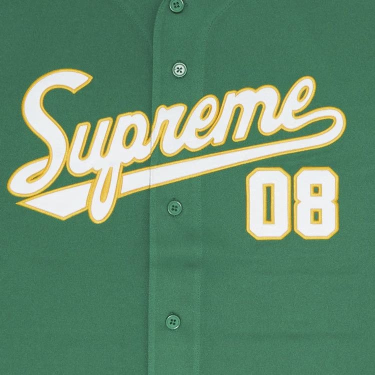 Supreme x Mitchell & Ness Downtown Hell Baseball Jersey Green