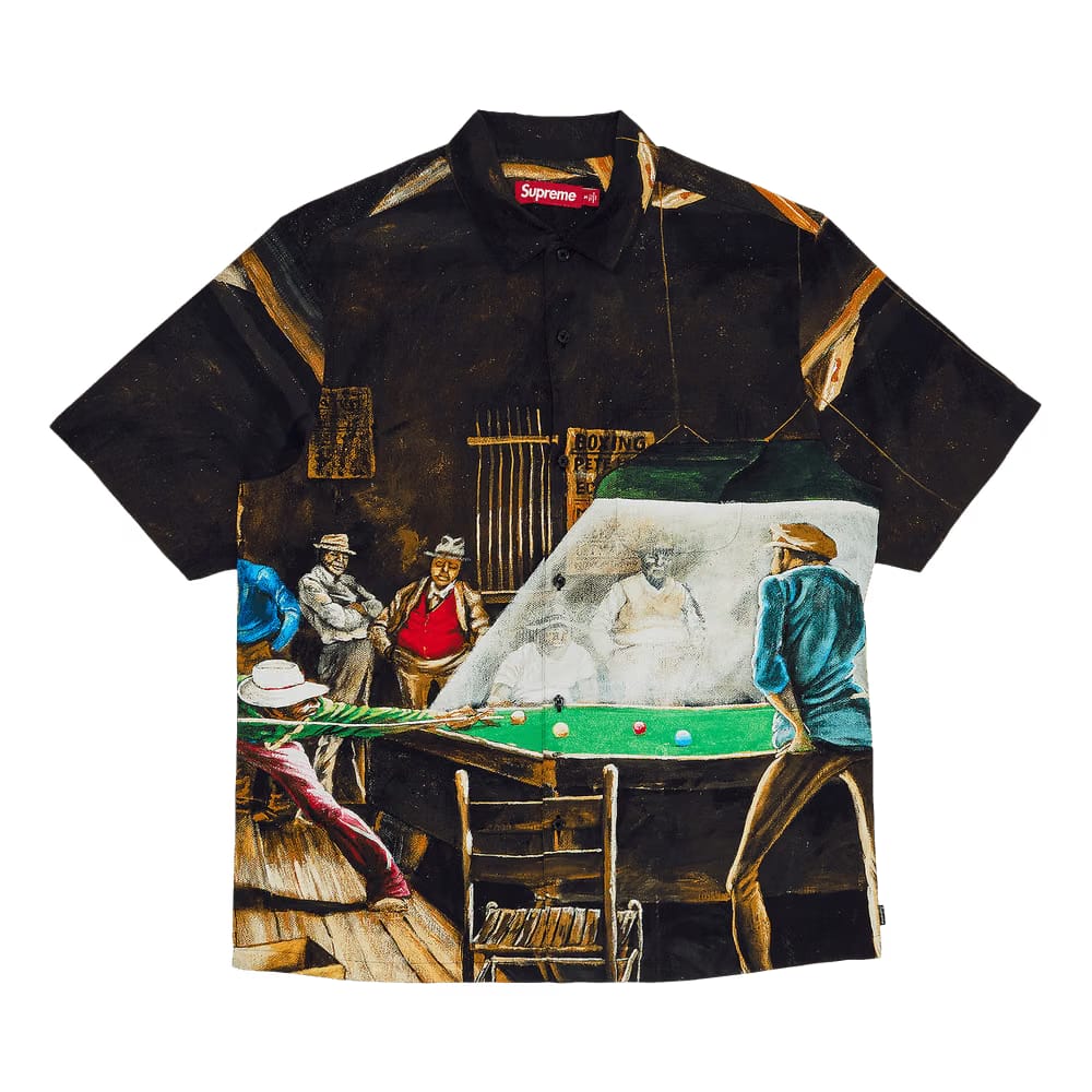 Supreme x Ernie Barnes Shorts-Sleeve Shirt Pool Hall
