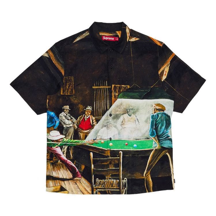 Supreme x Ernie Barnes Shorts-Sleeve Shirt Pool Hall