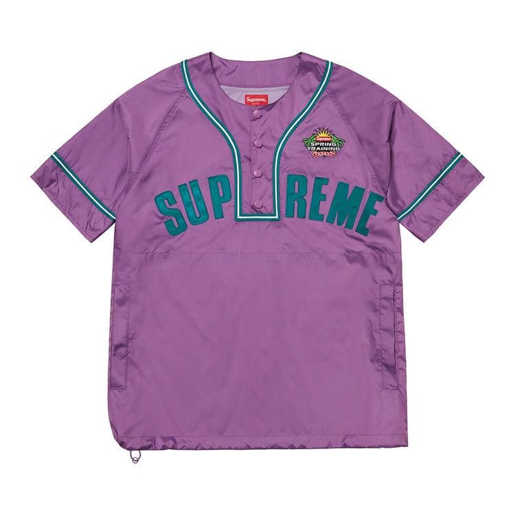 Supreme Snap-Off Long-Sleeve Baseball Top Purple