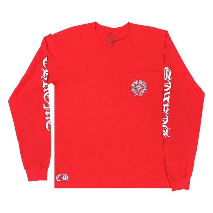 Chrome Hearts Scroll Label Long-Sleeve Red