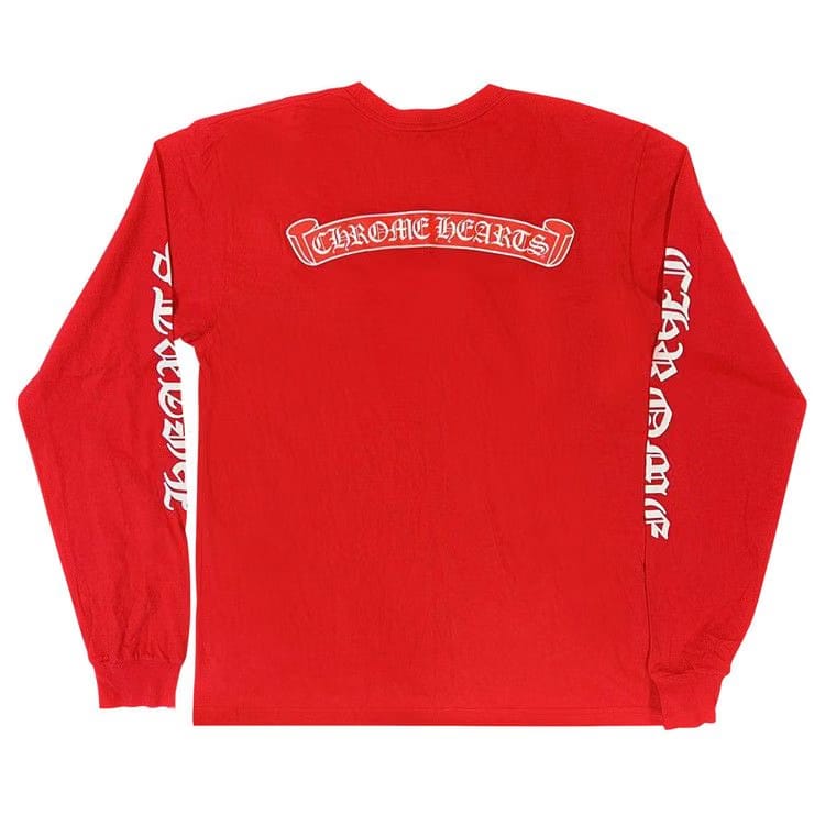 Chrome Hearts Scroll Label Long-Sleeve Red