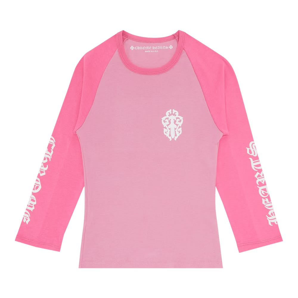 Chrome Hearts Dagger Long-Sleeve T-Shirt Pink