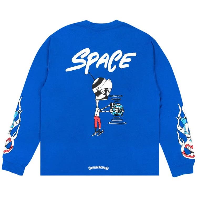 Chrome Hearts x Matty Boy Space Long-Sleeve T-Shirt Blue