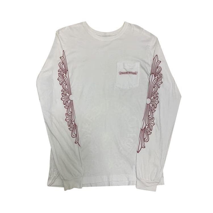 Chrome Hearts Floral Long-Sleeve White