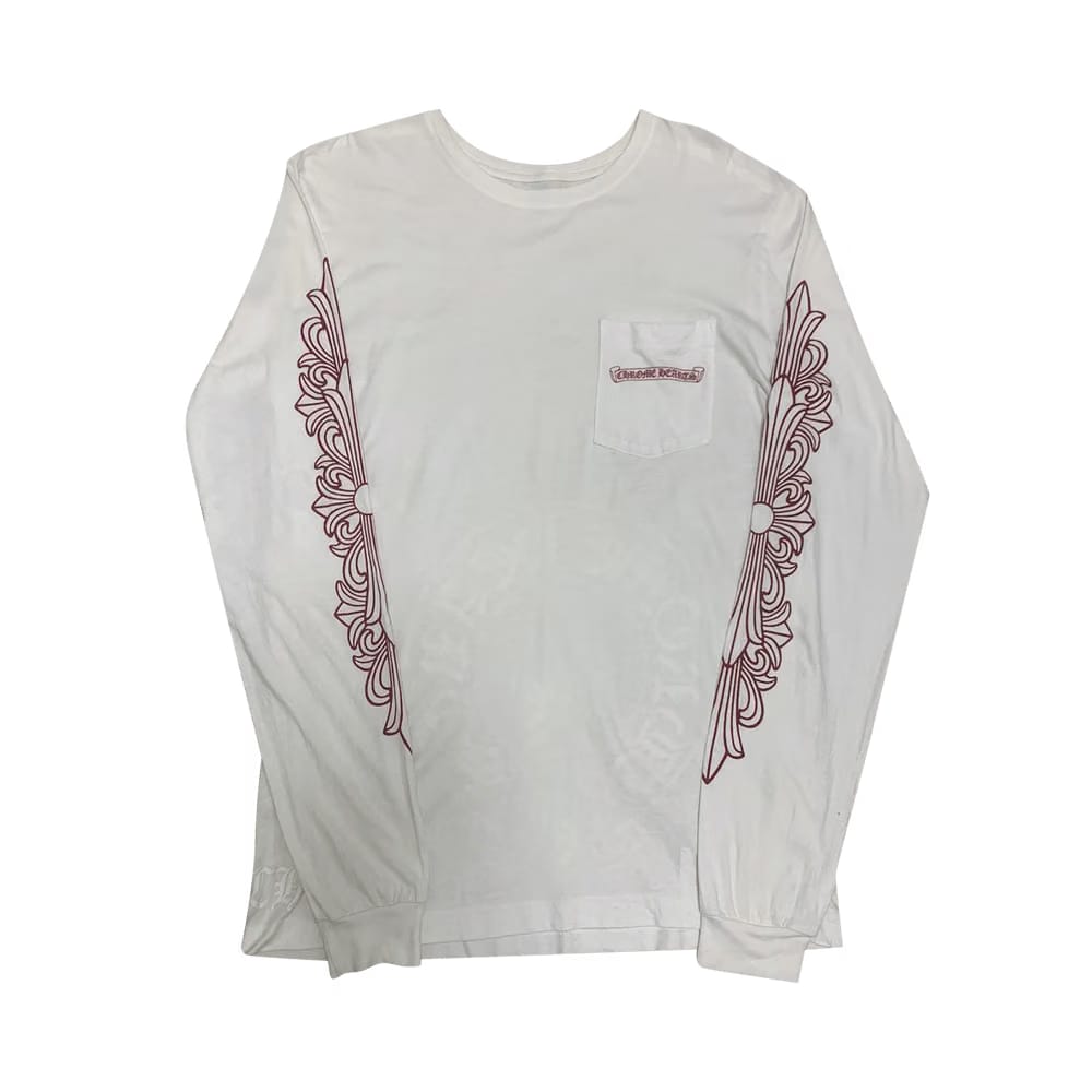 Chrome Hearts Floral Long-Sleeve White