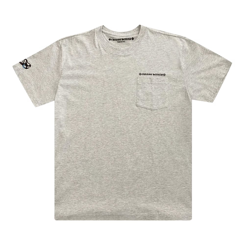Chrome Hearts x Matty Boy PPO Brain Shorts-Sleeve T-Shirt Ash Grey