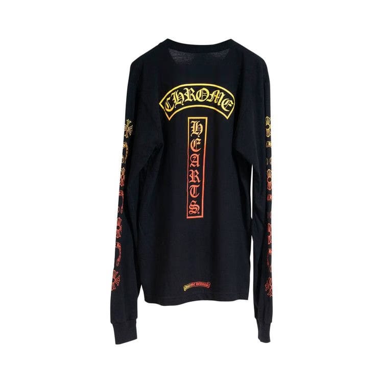 Chrome Hearts Gradient Logo Long-Sleeve T-Shirt Black