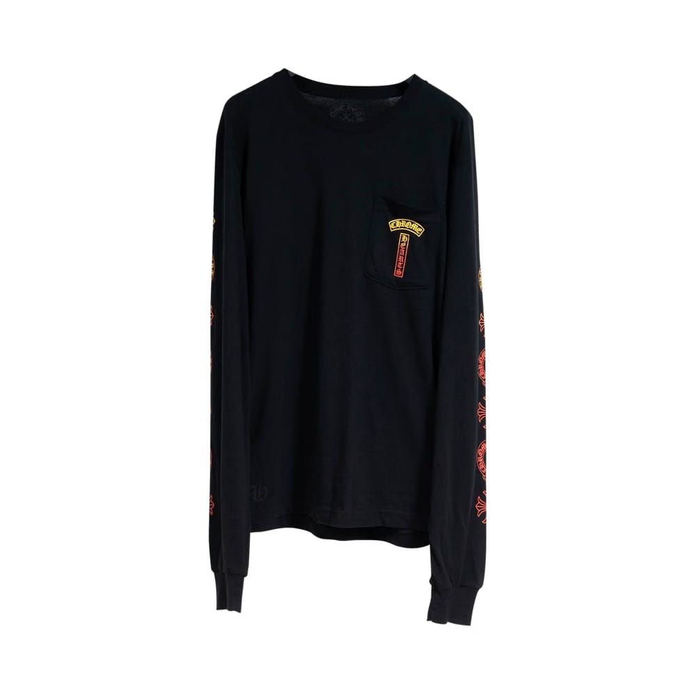 Chrome Hearts Gradient Logo Long-Sleeve T-Shirt Black
