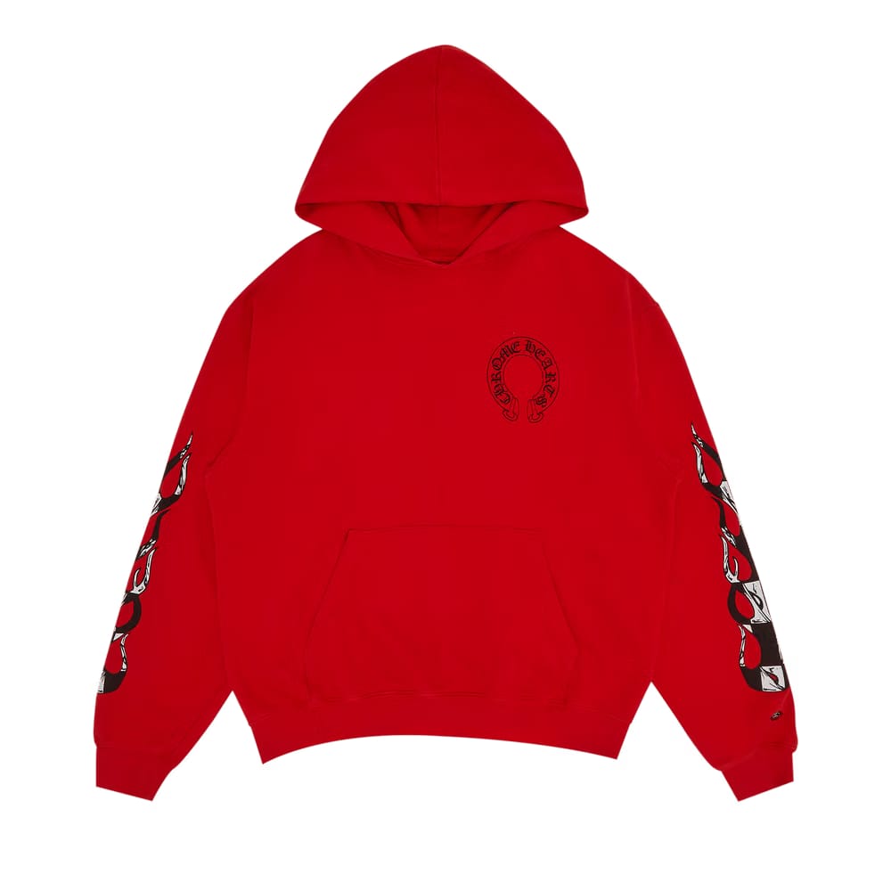 Chrome Hearts x Matty Boy Flames Hoodie Red