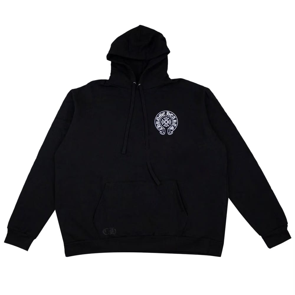 Chrome Hearts Horseshoe Pullover Hoodie Black/White