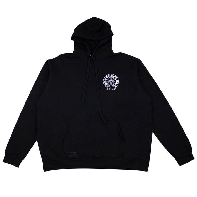 Chrome Hearts Horseshoe Pullover Hoodie Black/White