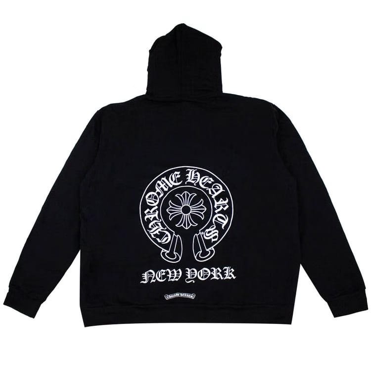 Chrome Hearts Horseshoe Pullover Hoodie Black/White