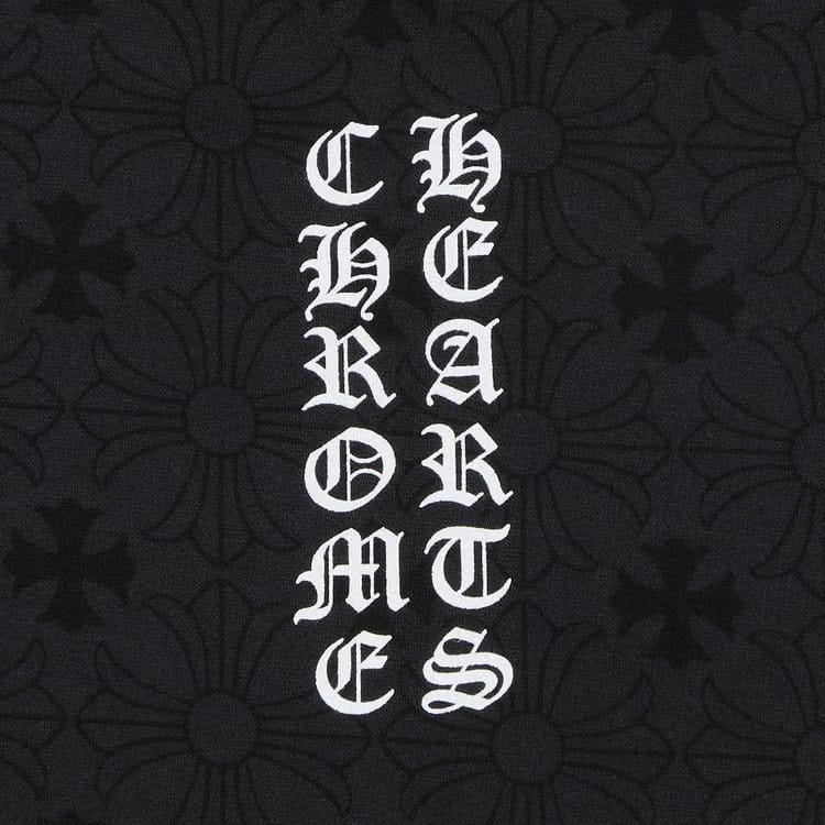 Chrome Hearts Monogram Vertical Logo Hoodie Black