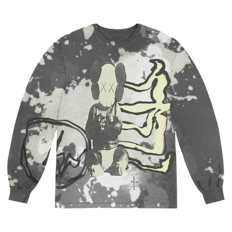 Cactus Jack by Travis Scott x KAWS For Fragment Long-Sleeve T-Shirt Tie Dye