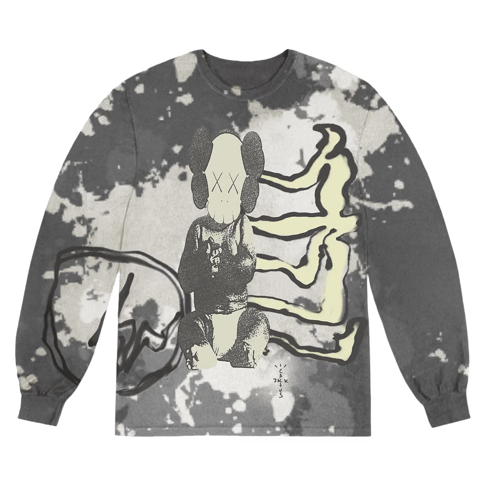 Cactus Jack by Travis Scott x KAWS For Fragment Long-Sleeve T-Shirt Tie Dye