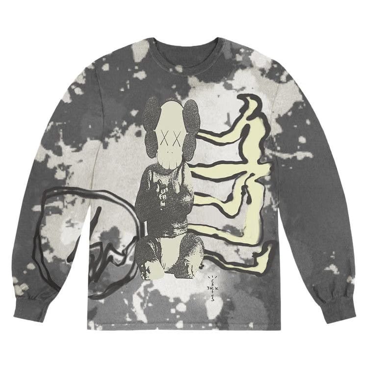 Cactus Jack by Travis Scott x KAWS For Fragment Long-Sleeve T-Shirt Tie Dye