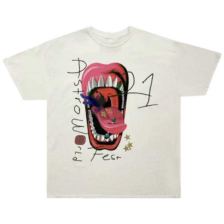 Cactus Jack by Travis Scott Mouth T-Shirt White
