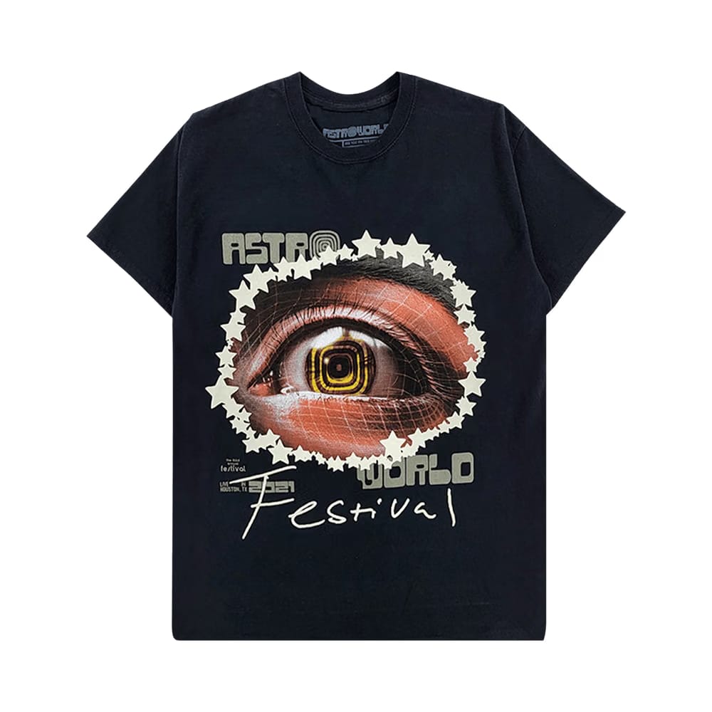Cactus Jack by Travis Scott Starry Eyed T-Shirt Black