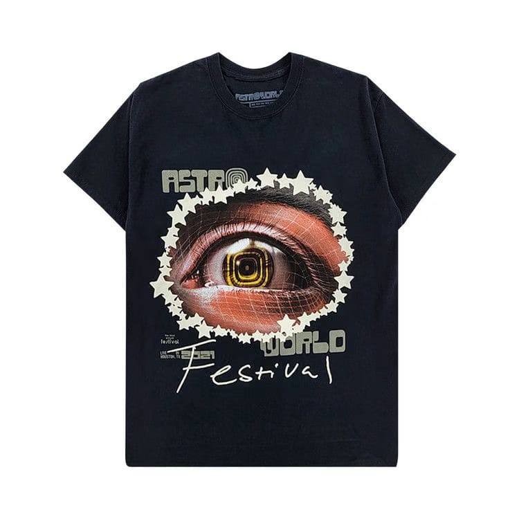 Cactus Jack by Travis Scott Starry Eyed T-Shirt Black