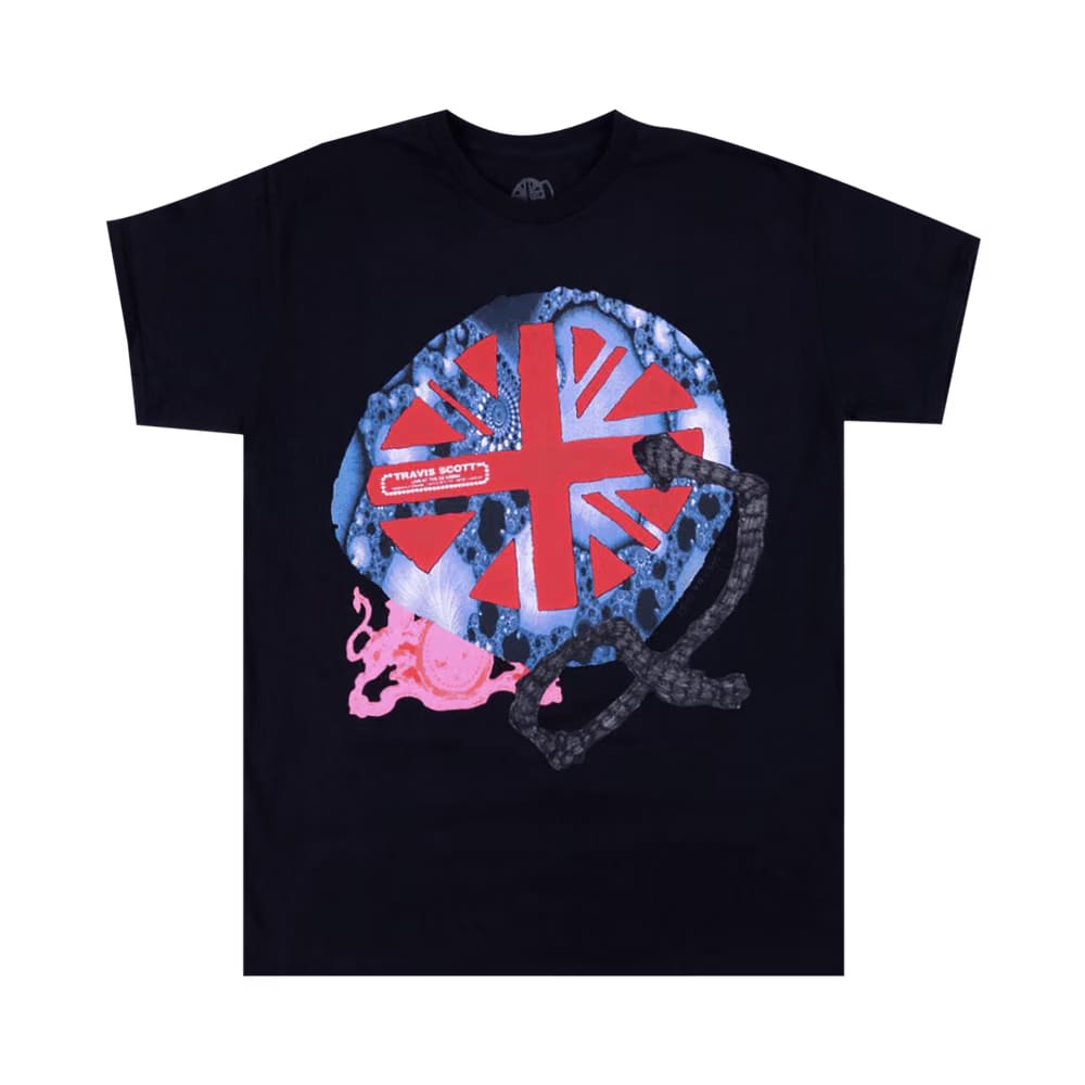 Cactus Jack by Travis Scott O2 Live Union Jack T-Shirt Black