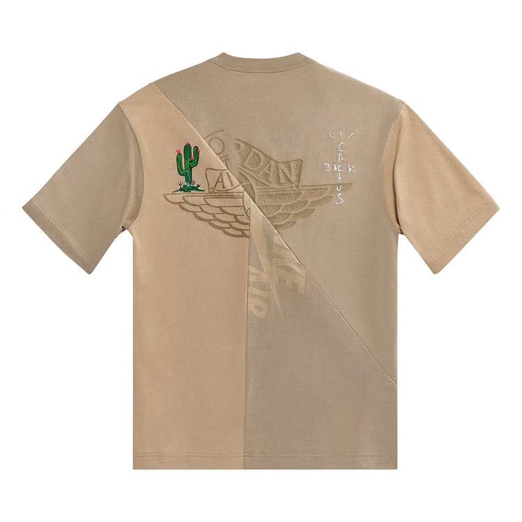 Cactus Jack by Travis Scott x Jordan Shorts-Sleeve T-Shirt Khaki/Desert