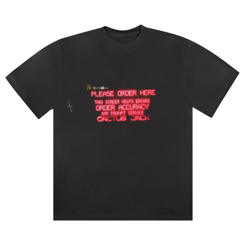 Cactus Jack by Travis Scott x McDonald's Order Here T-Shirt Black