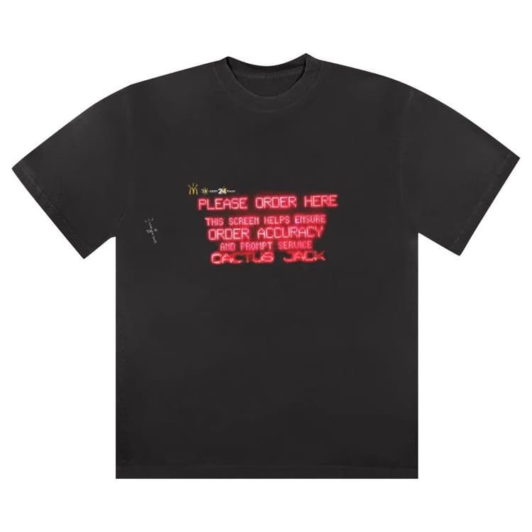 Cactus Jack by Travis Scott x McDonald's Order Here T-Shirt Black