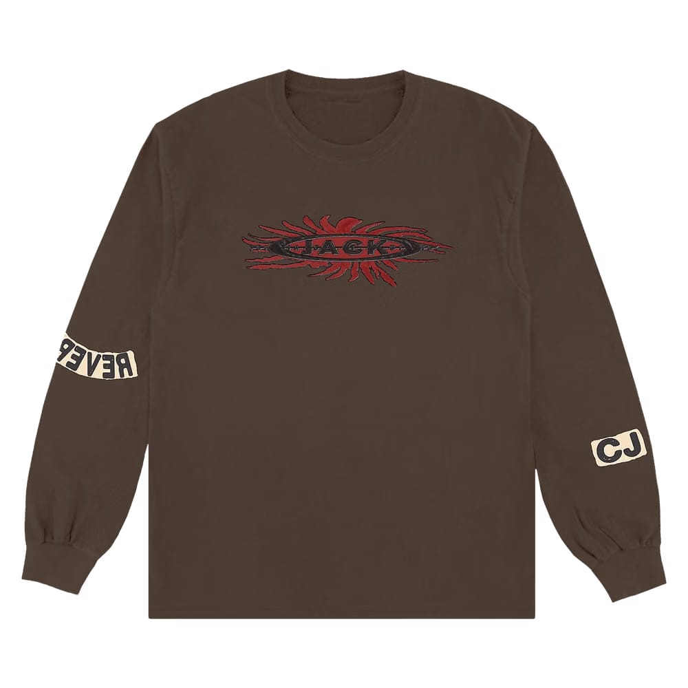 Cactus Jack by Travis Scott Reverse Jack Long-Sleeve T-Shirt Brown