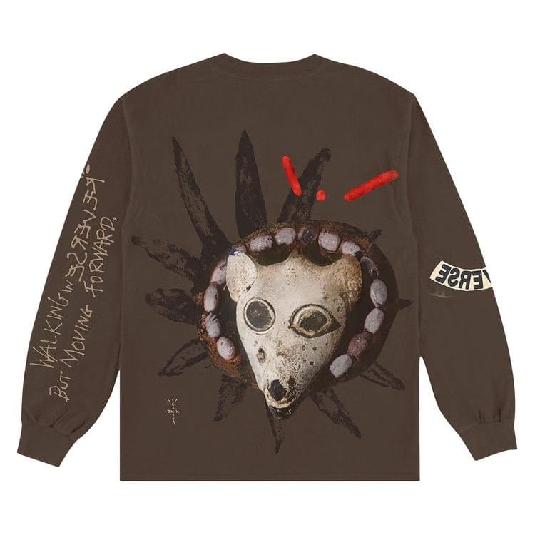 Cactus Jack by Travis Scott Reverse Jack Long-Sleeve T-Shirt Brown