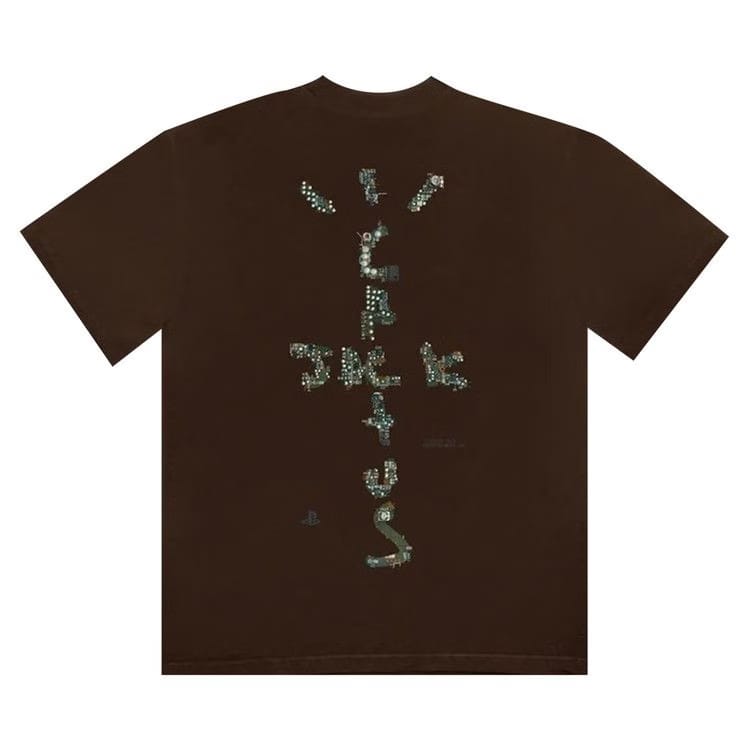 Cactus Jack by Travis Scott Motherboard Logo II T-Shirt Brown
