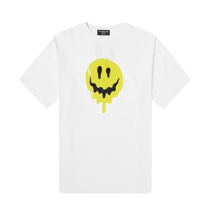 Balenciaga Large Fit Smiley T-Shirt White/Yellow/White