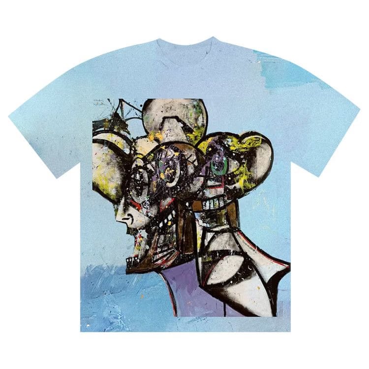 Cactus Jack by Travis Scott Portrait Of Travis Tie-Dye T-Shirt Blue