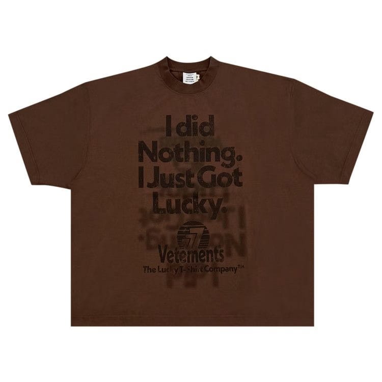 Cactus Jack by Travis Scott x Vetements Lucky T-Shirt Brown