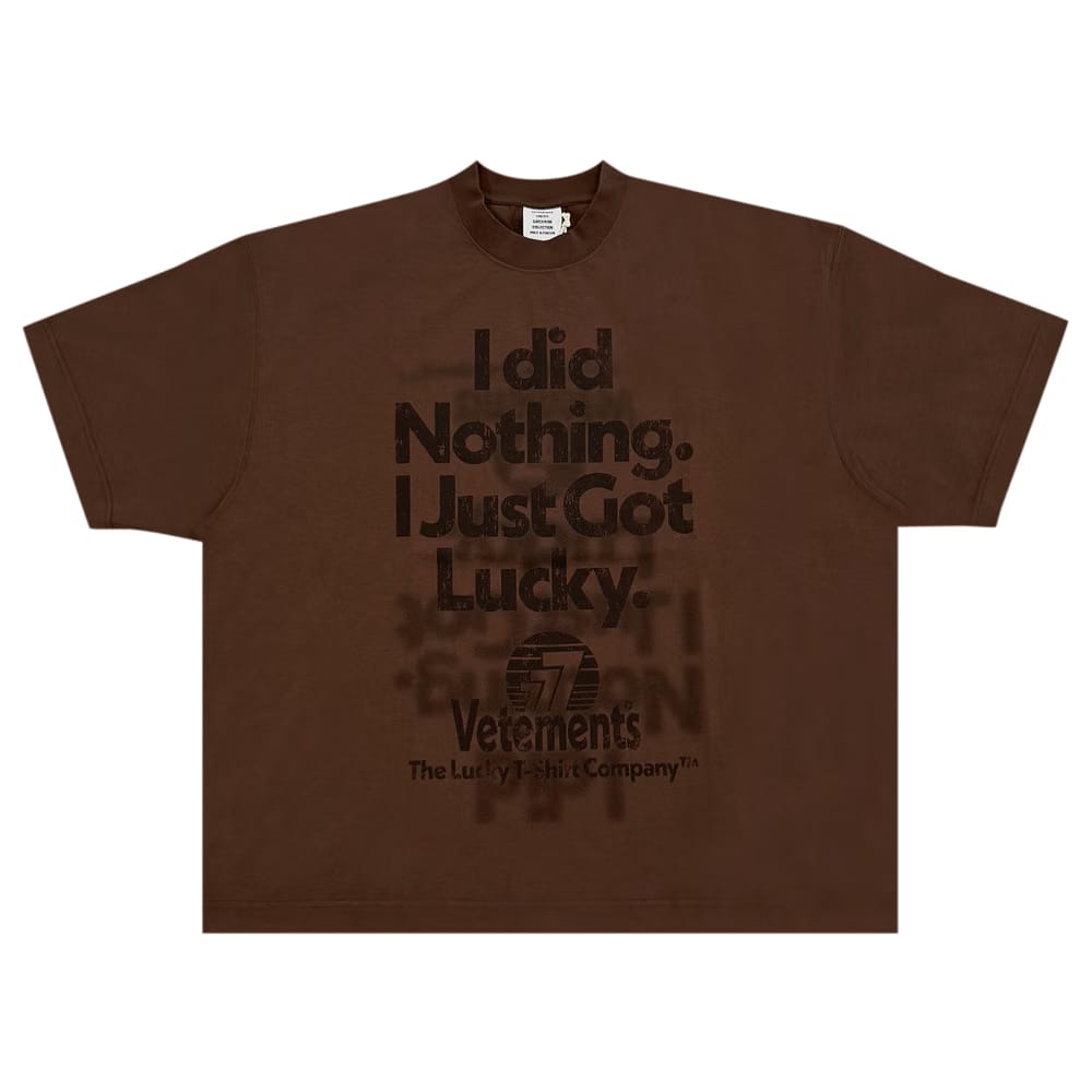 Cactus Jack by Travis Scott x Vetements Lucky T-Shirt Brown
