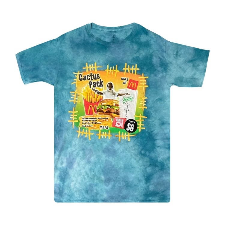 Cactus Jack by Travis Scott x McDonald's Cactus Pack Vintage Bootleg T-Shirt Blue