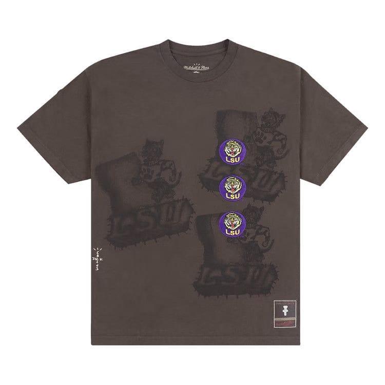 Cactus Jack by Travis Scott x Mitchell & Ness Louisiana State University Seal T-Shirt Brown