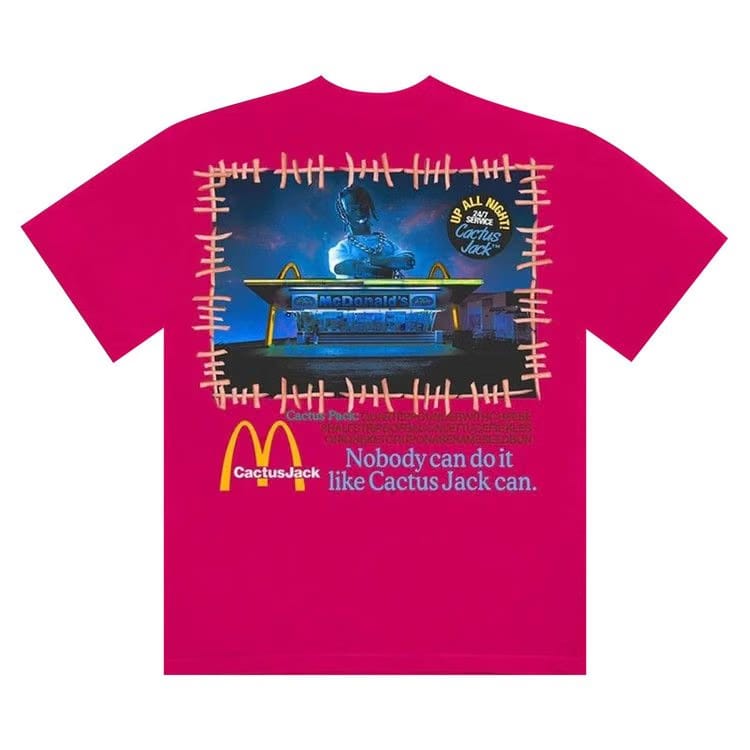 Cactus Jack by Travis Scott x McDonald's Vintage Action Figure II T-Shirt Hot Pink