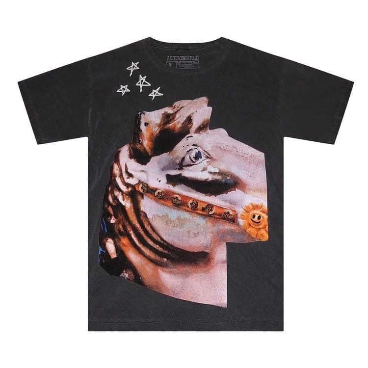 Cactus Jack by Travis Scott Astroworld Horse Head T-Shirt Black
