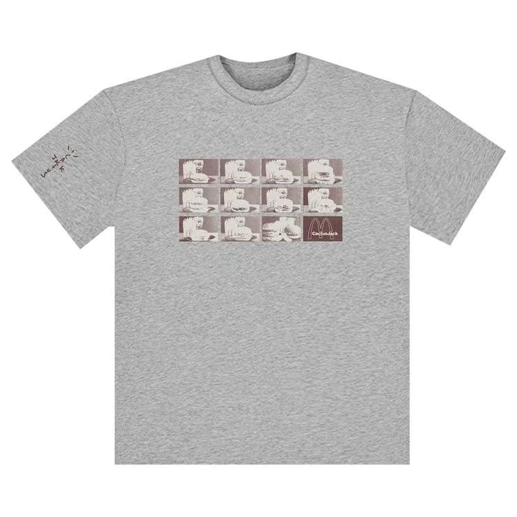 Cactus Jack by Travis Scott x McDonald's Menu Mono Logo T-Shirt Sport Grey