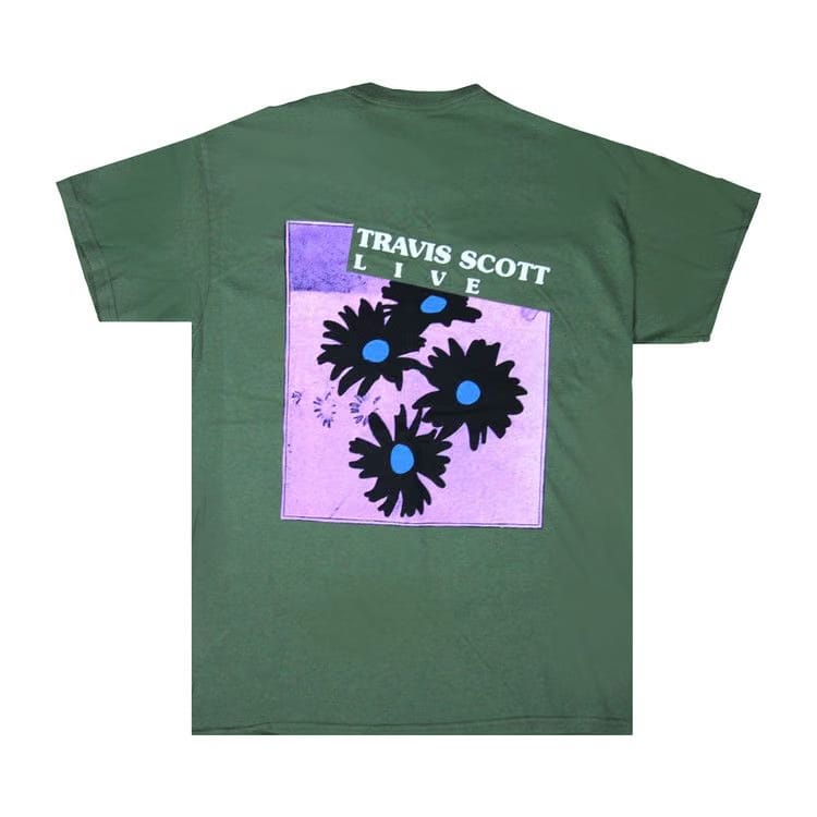 Cactus Jack by Travis Scott Astroworld Festival Run Flower T-Shirt Green